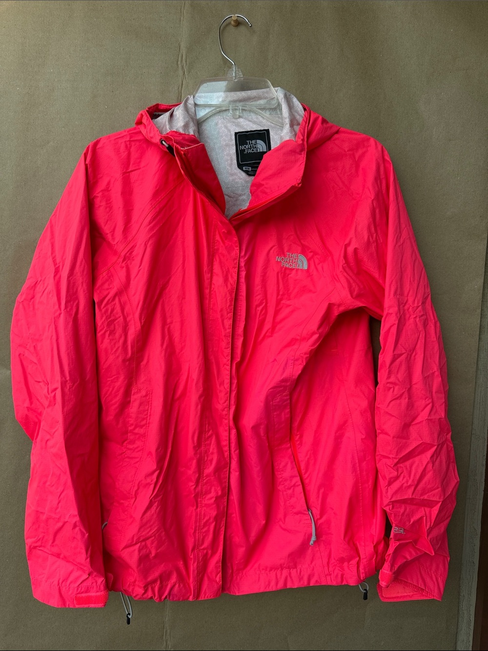 The North Face Women's Bright Pink Hooded Shell Jacket